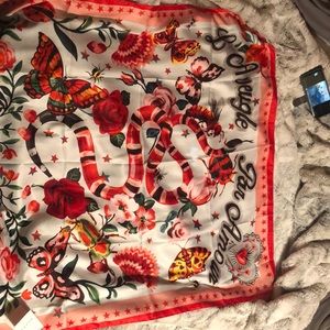 Gucci Red Snake Shawl